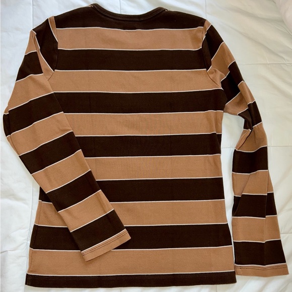Lands’ End Striped Cotton Long-Sleeve Tee - Picture 8 of 9